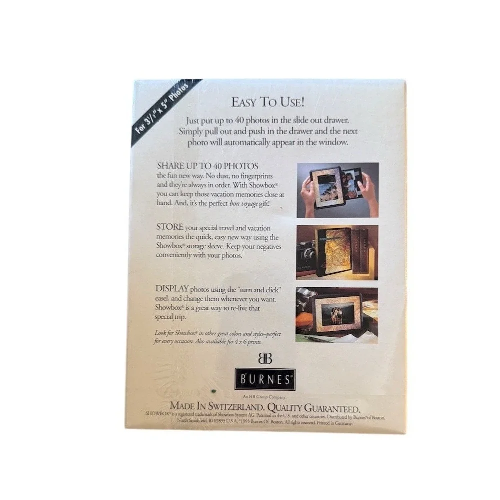 Burnes Showbox Photo Viewer Vacation & Travel 3.5x5 Flip Album Holds‎ 40